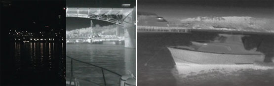 Os geradores de imagens termográficas da FLIR Maritime permitem que as embarcações de segurança pública respondam durante a noite e durante o mau tempo