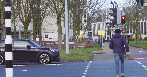 Imagem de um cruzamento nos Países Baixos com o TrafiOne